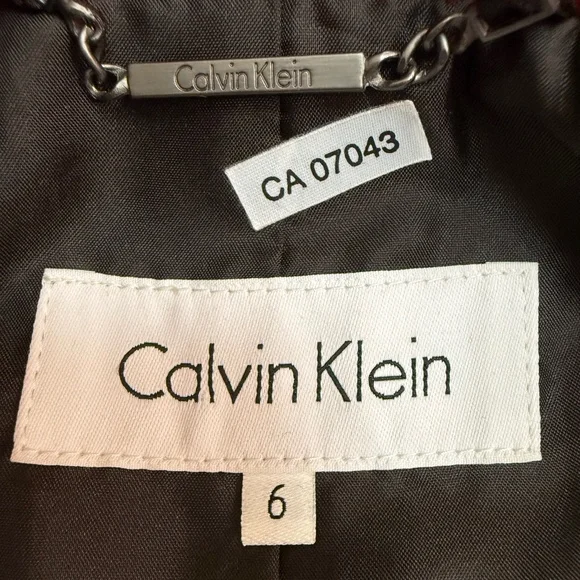 Calvin Klein Red Wool Fitted Coat - Women’s Size 6 - Picture 12 of 15